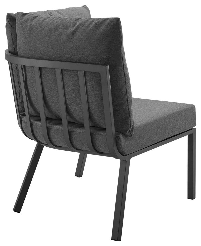 Riverside 5 Piece Outdoor Patio Aluminum Set Gray Charcoal