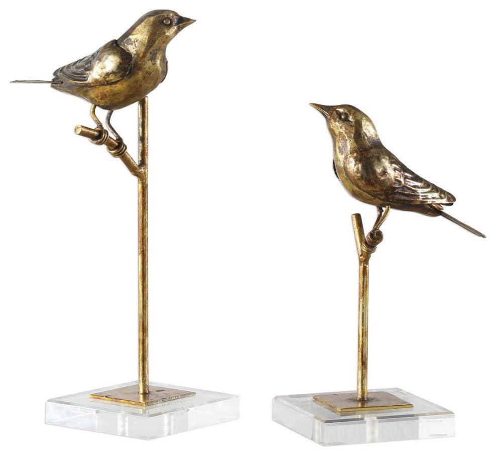 Uttermost Passerines Bird Sculptures Set of 2