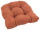 19" U-Shaped Micro Suede Tufted Dining Chair Cushion, Spice
