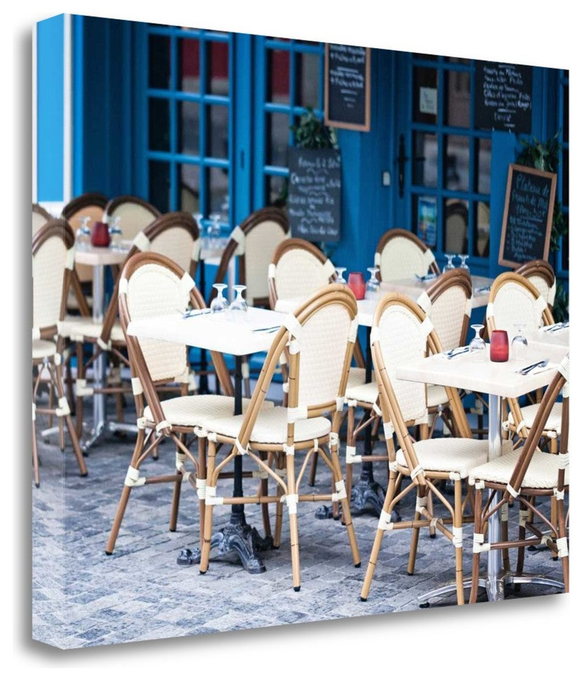 "Blue Cafe" By Melanie Alexandra Price, Giclee Print on Gallery Wrap Canvas