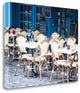 "Blue Cafe" By Melanie Alexandra Price, Giclee Print on Gallery Wrap Canvas