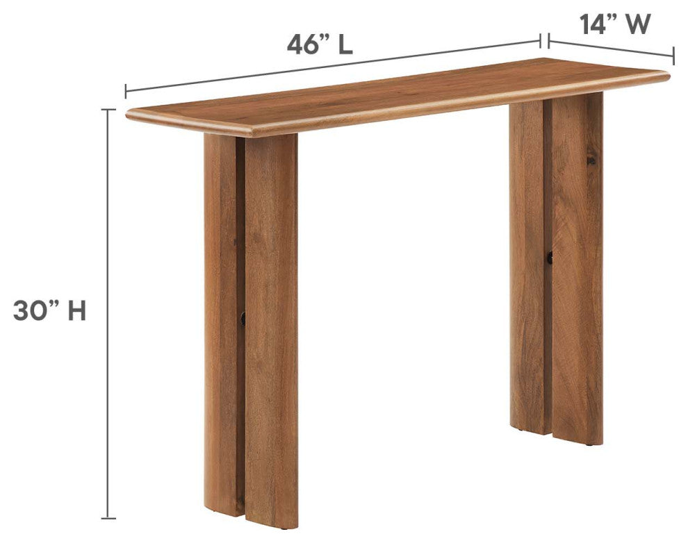 Amistad Wood Console Table - Walnut