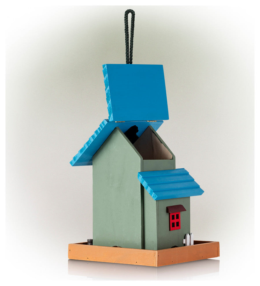 Alpine Hanging Colorful Bird Feeder, 9 Inch Tall