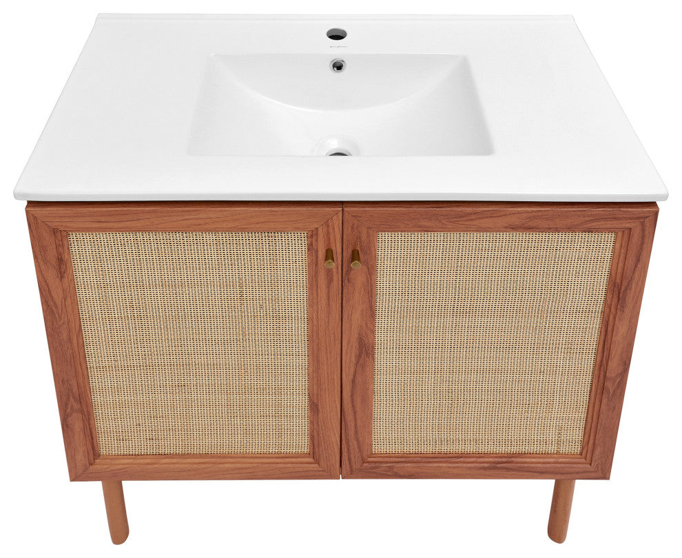 Classe Bathroom Vanity, Oak, 36"