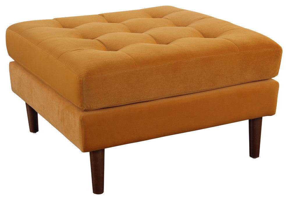 Frederick Transitional Modern Ottoman / Footstool, Gold