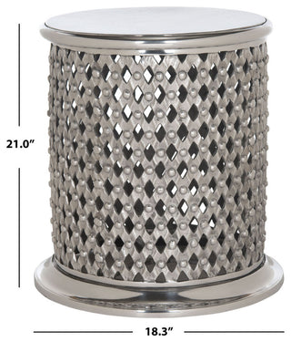 Safavieh Metal Lace Table Stool, Silver