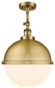 INNOVATIONS 201F-BB-HFS-121-BB-LED 1-Light Semi-Flush Mount Brushed Brass
