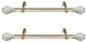 Rona 1" Diameter Side Curtain Rod 12-20" Long, Set of 2, Light Gold