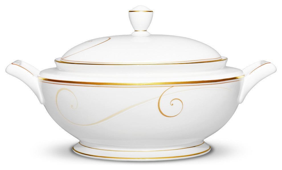 Noritake Golden Wave Covered Vegetable Bowl