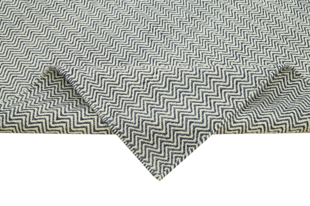 Rug N Carpet - Handwoven Modern Design 8' 0'' x 10' 0'' Wool Unique Kilim Rug