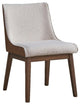 Pemberly Row 19" Velvet Side Chairs in White/Brown/Walnut (Set of 2)