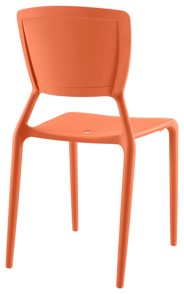 Modern Orange Fine Dining Side Chair