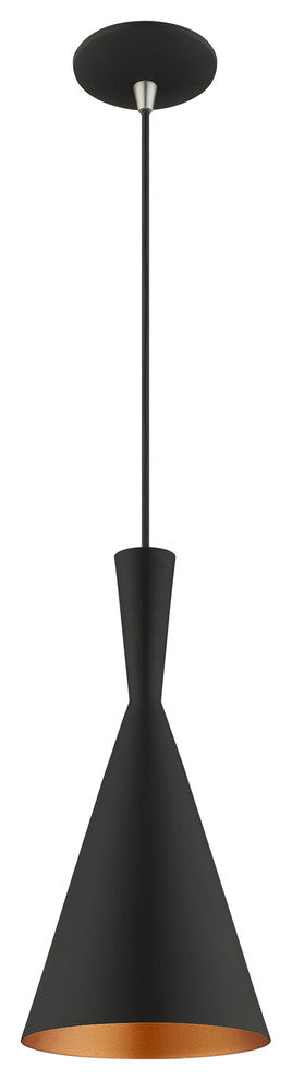 Livex Lighting 41185 Waldorf 7"W Mini Pendant - Black