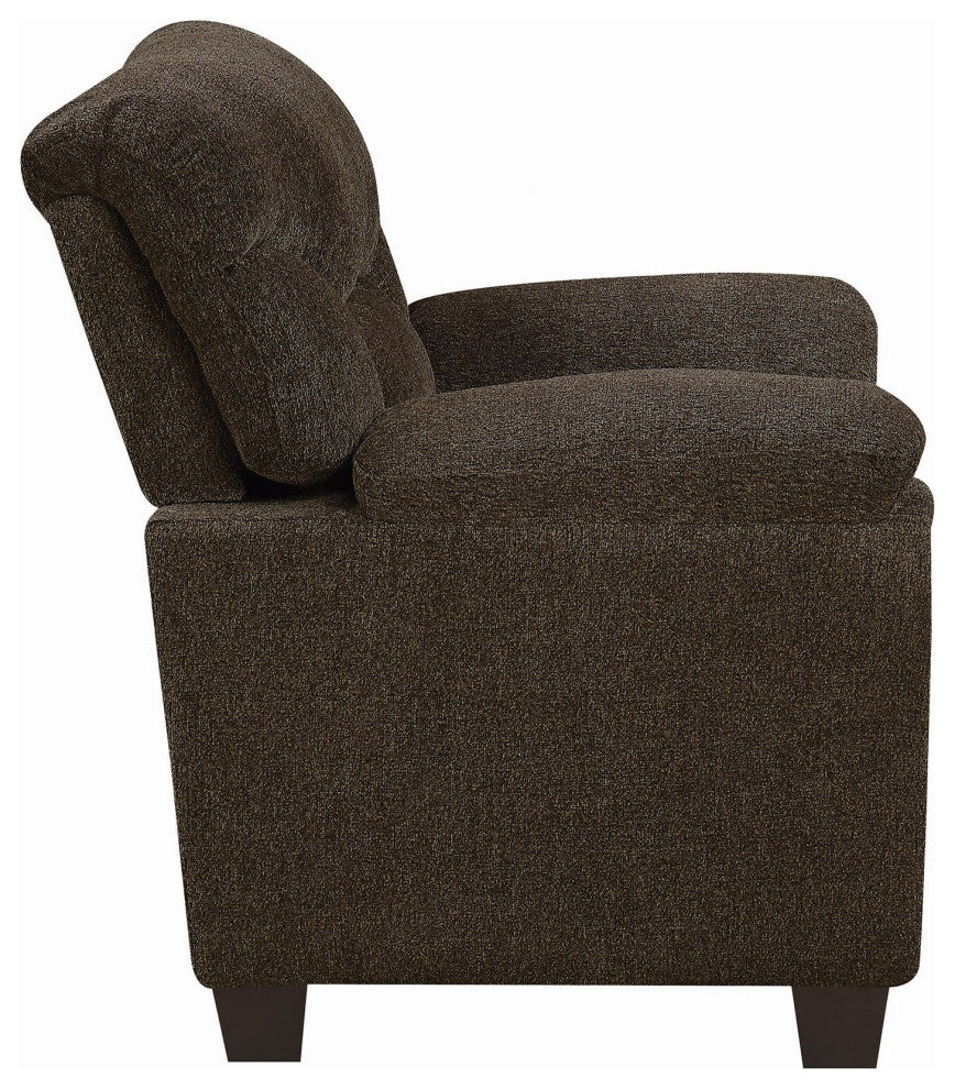 Upholstered Chair With Nailhead Trim, Brown