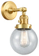 Beacon Sconce With Switch, Satin Gold, Seedy