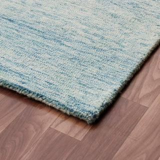 Estelle Modern Blue Abstract Hand-Tufted Wool Area Rug, 9' X 12'
