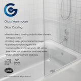 78"x85" Frameless 3 Panel Inline Shower Door, Matte Black