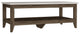 Paulson Rustic Coffee Table Onyx Top by RST Brands, Brown/White