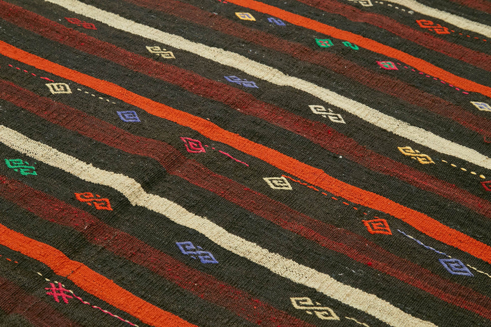 Rug N Carpet - Handmade Turkish 7' 9'' x 10' 6'' Vintage Goat Hair Kilim Rug