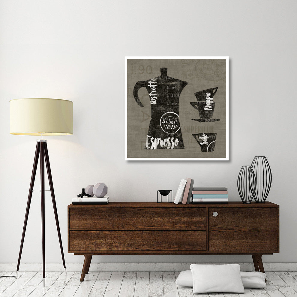"Linen Coffee I" Digital Paper Print by Sue Schlabach, 42"x42"
