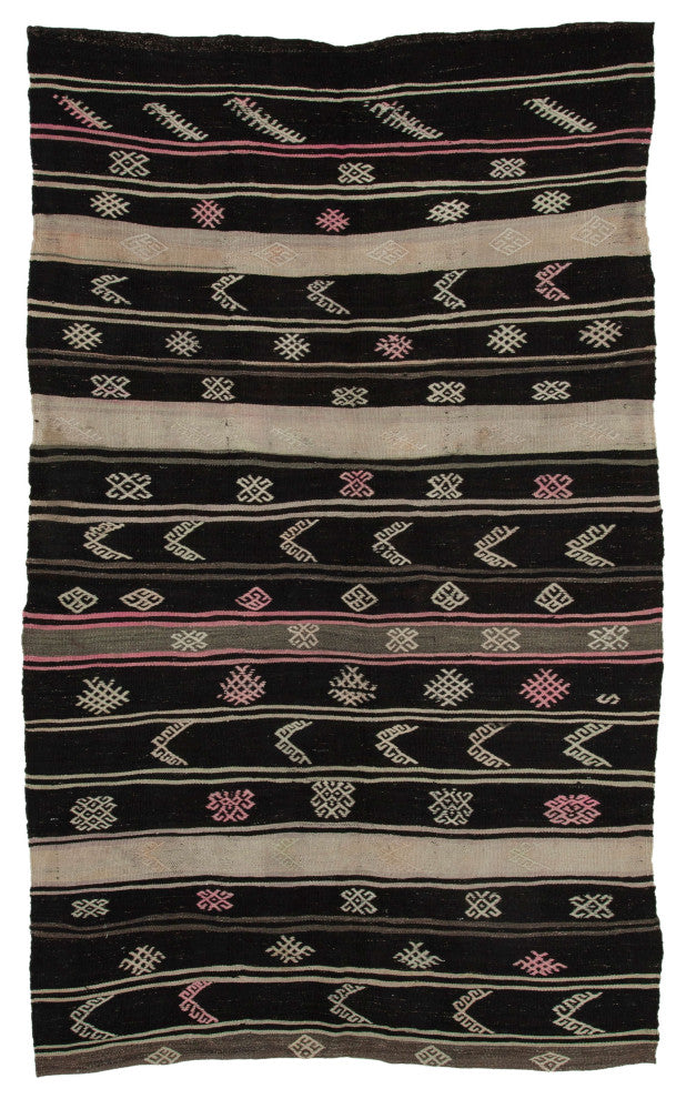 Rug N Carpet - Handmade Oriental 6' 4'' x 10' 9'' Vintage Goat Hair Kilim Rug