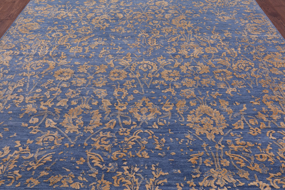 9' 0" X 11' 8" Persian Wool & Silk Handmade Rug - Q15757