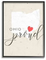 Ohio Proud, 16x20, Framed Giclee Texturized Art