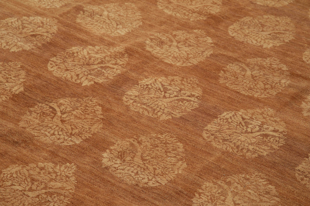 Rug N Carpet - Hand-Knotted Oriental 9' 0" x 12' 0" Pastel Oushak Area Rug