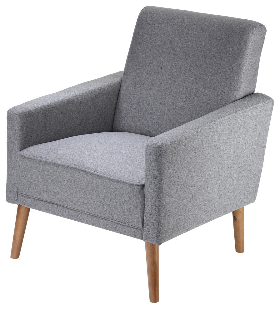 Cortesi Home Ayden Mid-Century Modern Armchair, Grey