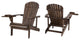 Earth Collection Adirondack Chair With phone and cup holder, Dark Brown, Two Adi