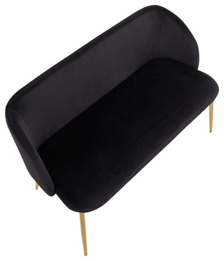 Fran Bench, Gold Steel, Black Velvet