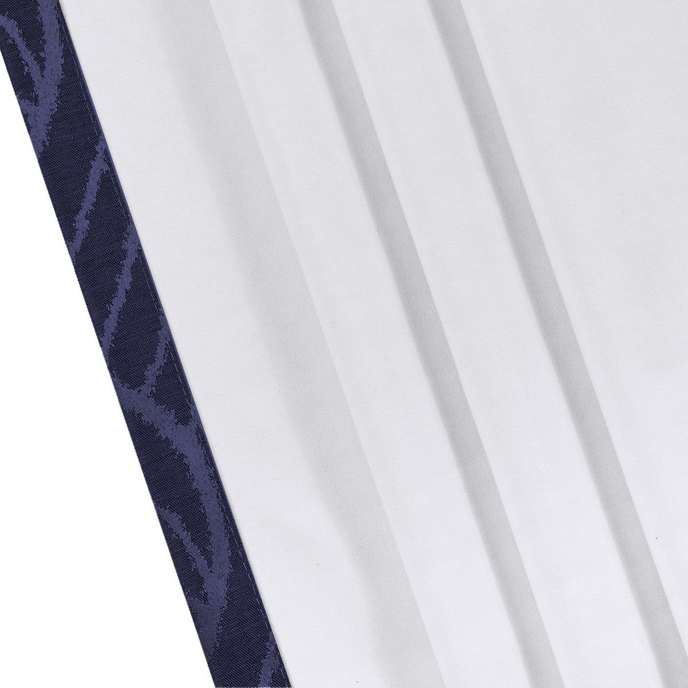Hilton Blackout Thermal Insulated Curtains, Set of 2, Navy, 108"x96"