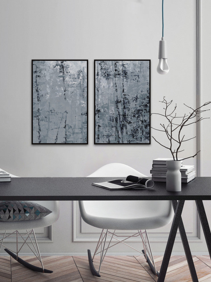 Forest Shadow Diptych, 32"x24"