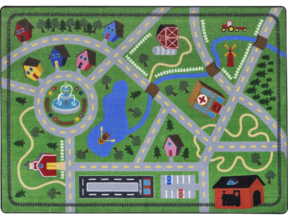 Kid Essentials Rug, Neighborhood Explorer, 7'8"x10'9"