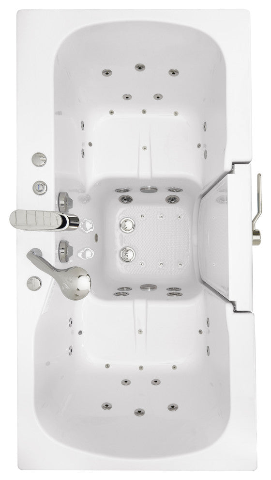 Ella Tub4Two 32"x60" Hydro+Air Massage+Foot Massage Acrylic Two Seat Walk, Tub