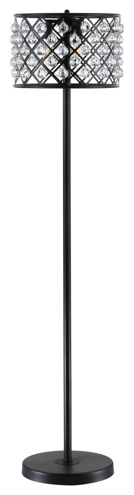 Elizabeth Crystal, Metal LED Floor Lamp, 60", Bronze