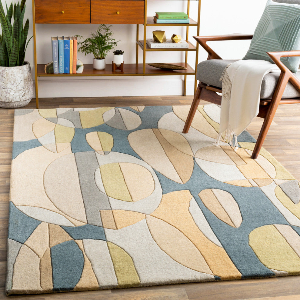 Surya Forum FM-7197 Modern Area Rug, Denim, 12' x 15' Rectangle