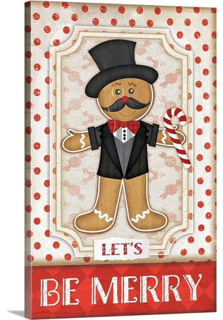 "Gingerbread Man" Wrapped Canvas Art Print, 32"x48"x1.5"
