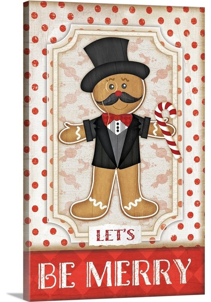 "Gingerbread Man" Wrapped Canvas Art Print, 32"x48"x1.5"