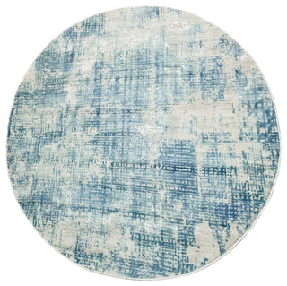 Quartz 27035-150 Area Rug, Blue, 5'3" Round