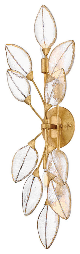 Fredrick Ramond Amira Large Four Light Sconce, Distressed Brass