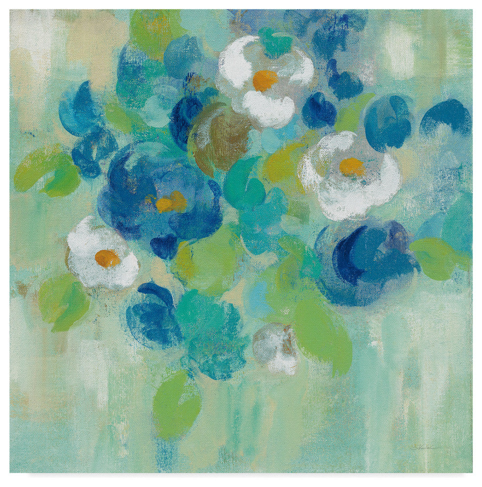 Silvia Vassileva ''Spring Aroma III White Flowers'' Canvas Art, 18"x18"