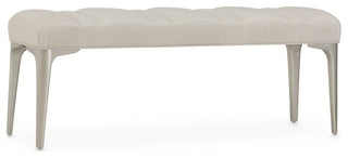 Penthouse Accent Bench, Frosted Linen/Silver Mist