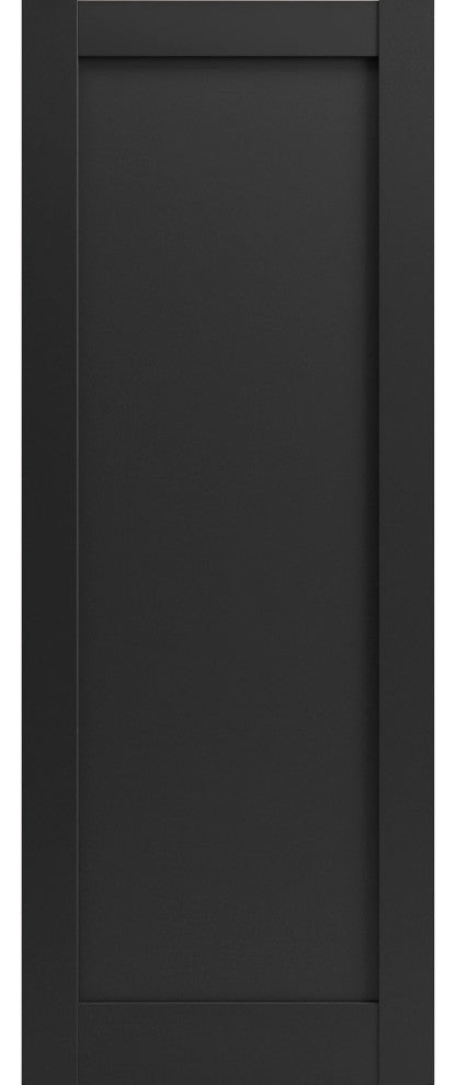 Slab Barn Door 42 x 84, Quadro 4111 Matte Black, Sliding