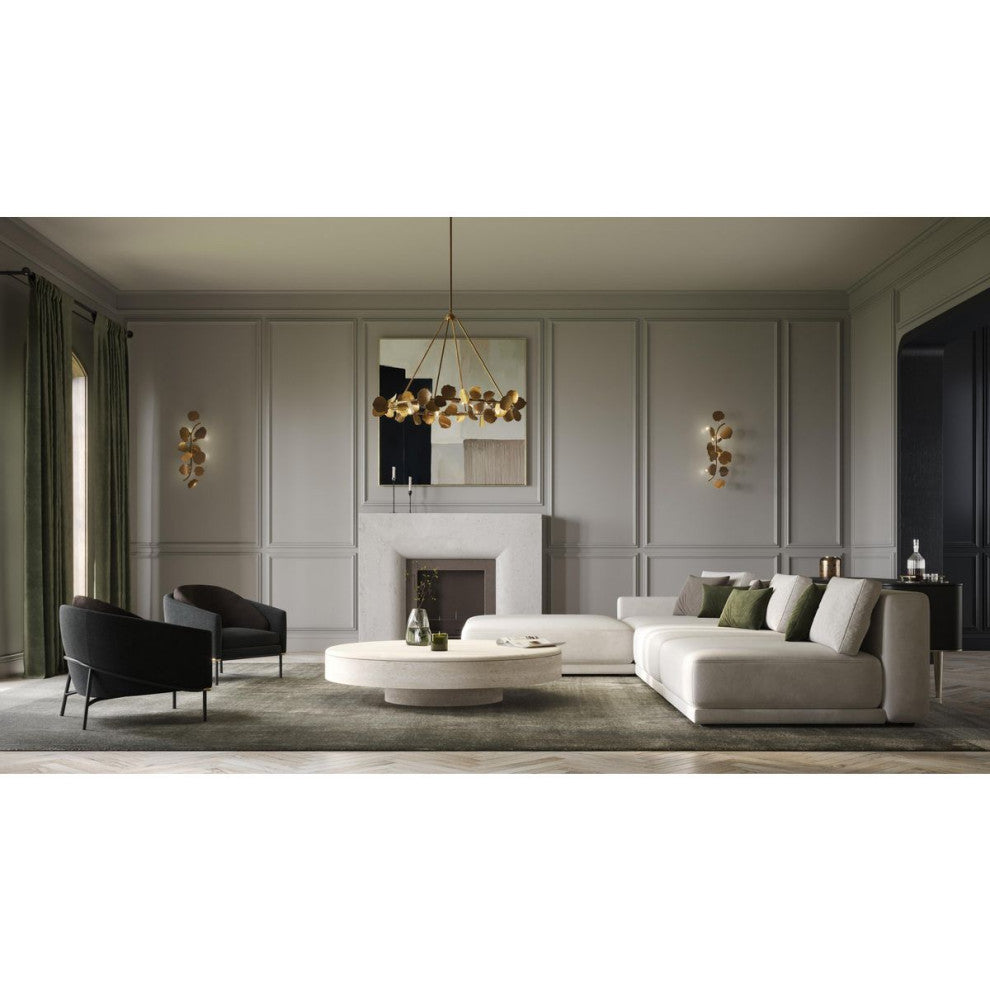 Laurel Collection 8-Light Transitional Chandelier, Gold Ombre