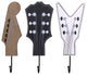 Set of Three Guitar Headstock Wall Hooks