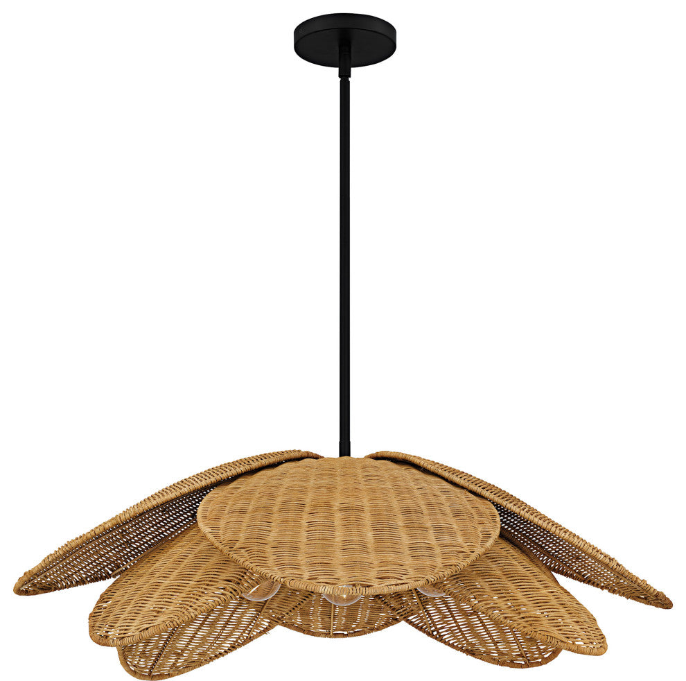 Quoizel WLL2830 Willa 4 Light 30"W Pendant - Matte Black