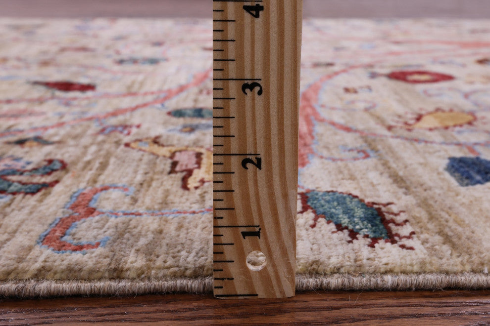 Persian Gabbeh Tribal Hand Knotted Rug 4' 1" X 6' 1" Q11261