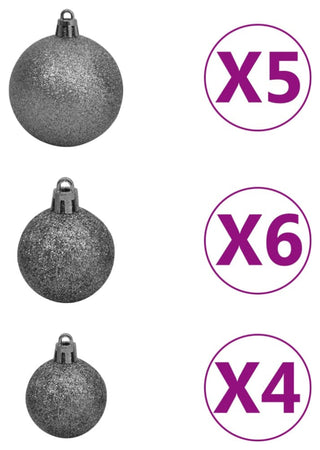 vidaXL Artificial Pre-lit Christmas Tree with Ball Set Pine Cones Xmas Tree