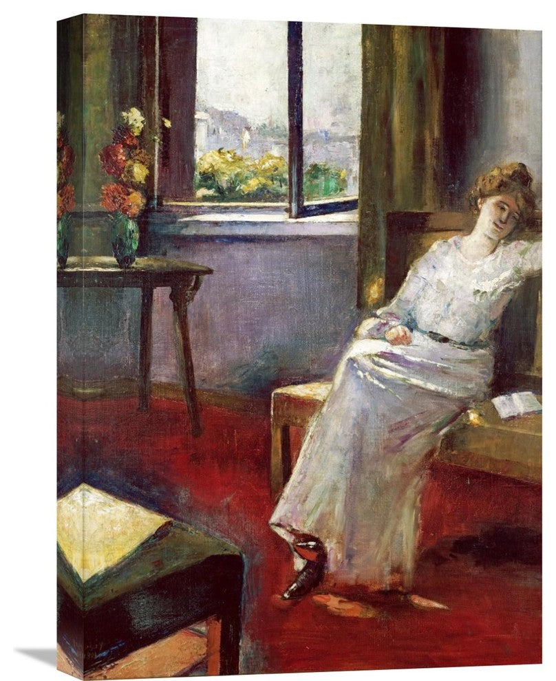 "Seated Woman With a Book" Artwork, 15" x 22"
